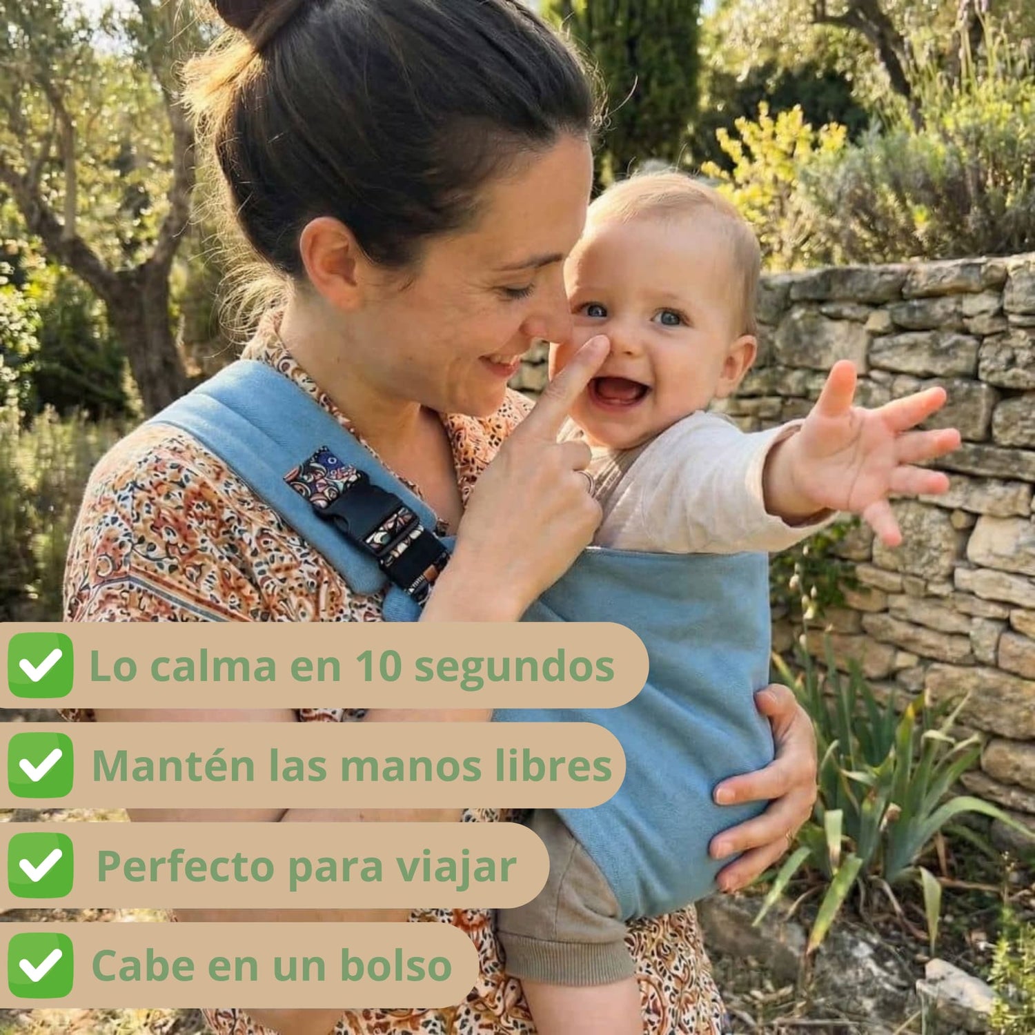 Porte-Bébé Hanche Physiologique — Mains Libres en 10 Secondes